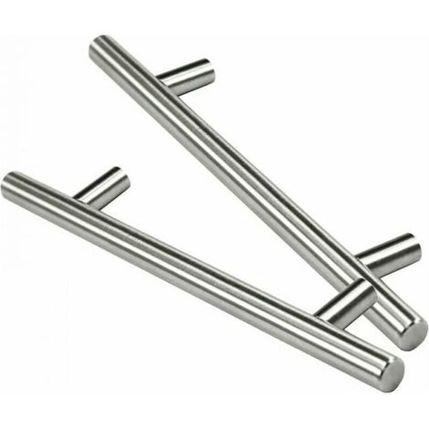 10PCS Poignée Bâton De Porte T- Bar Cuisine Porte Meuble Poignées Acier Inoxydable - Entraxe 96 mm (1/4)