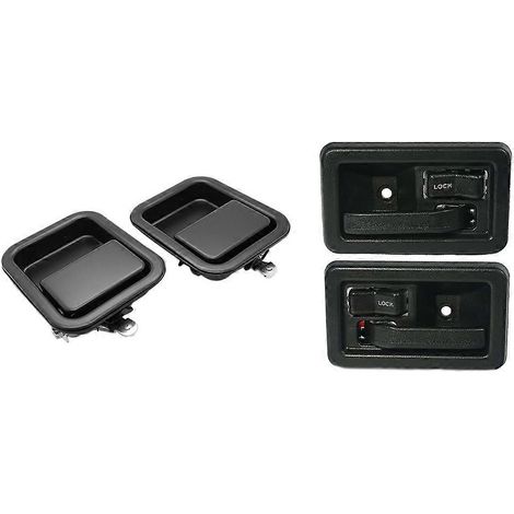 Juego de manijas metálicas para puertas exteriores con manijas interiores (par izquierdo y derecho) 55176477AB 55176476AB (1/5)