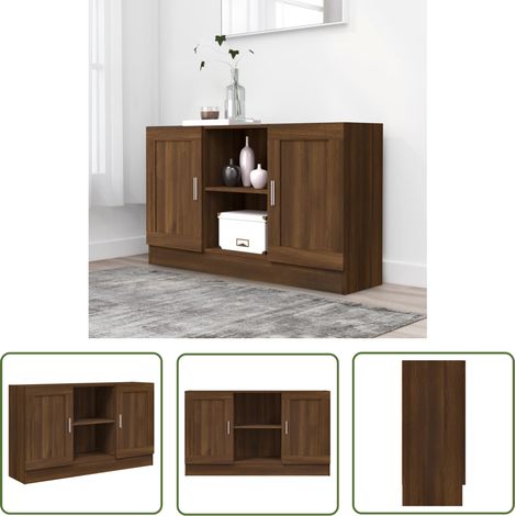 Maison Exclusive Sideboard Braun Eichen-Optik 120x30,5x70 cm (1/5)