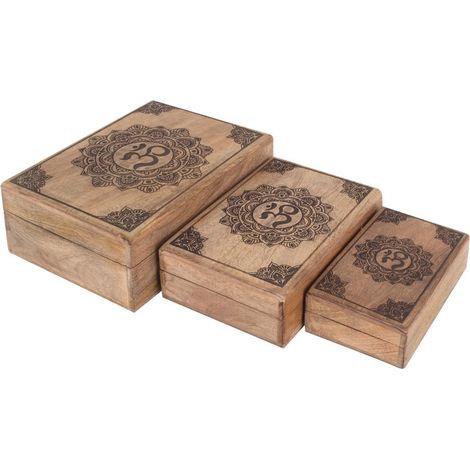 Mandala Om 3U-Boxen – Set dekorativer Boxen für Zuhause und Büro