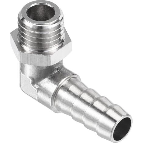 Tuyau Barbillon Raccord 90°Coude Ni 8mm M12x1,5Mâle Filetage (1/5)
