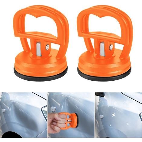 2-piece bodywork dent repair kit, bodywork, glass, windshield, orange (5.7 x 7 cm) (1/5)