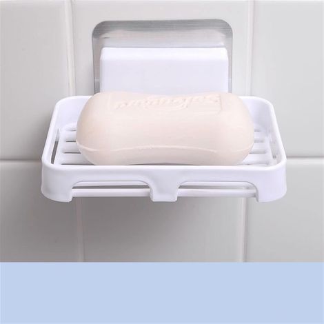 Porte-Savon - Drainant - Fixation Adhésive Rapide - Pour Salle De Bain Et Cuisine - 1 Pièce (1/5)