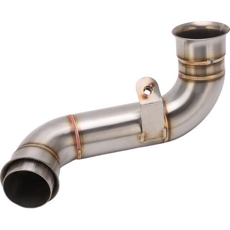 Pot d'échappement central de moto en acier inoxydable argenté, antirouille et résistant à la chaleur, de remplacement pour Adventure 790 2019-2022 (1/5)