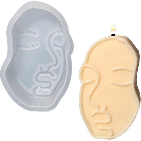 DIY-Fondant-Kerzenform für handgemachte Partykerzen, Harzkerzenform, 3D-Kerzenform mit menschlichem Gesicht