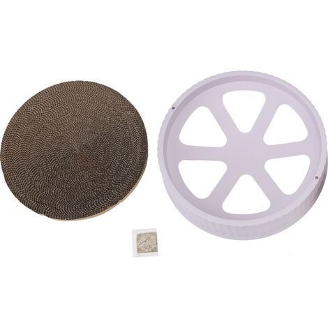 Cat Scratcher Bed Round Cat Scratching Board Scratch Resistant Cat Scratch Pad Bowl Funny Cats Corrugated Lounge Bed Purple (1/5)