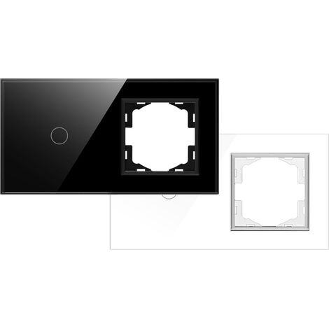 Interrupteur tactile simple avec cadre blanc individuel - Ledme - FCM-04-W (1/5)