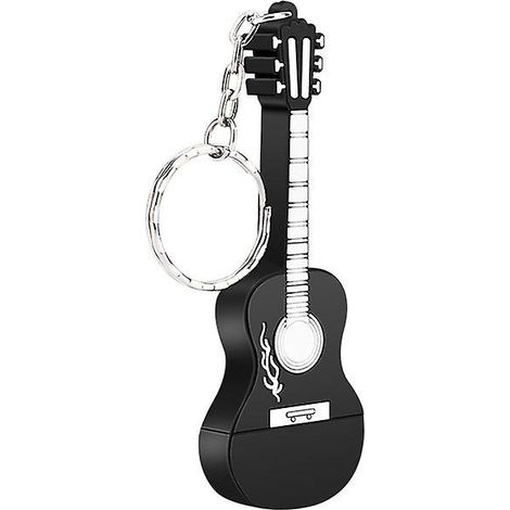 Clé USB 2.0 64 Go, motif guitare mignon, noire (1/2)