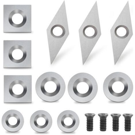 Plaquettes de coupe en carbure, 12 pièces, outils de tournage sur bois, plaquettes en carbure, outils de tournage sur bois (1/5)