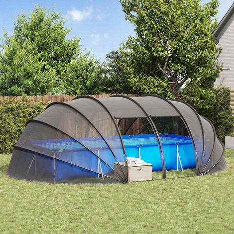 Poolzelt Kuppel Transparent 538 x 440 x 204 cm (1/5)