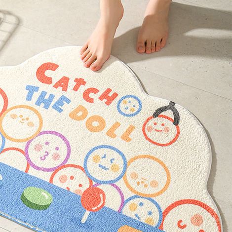 Rutschfeste Fußmatte für Bad und Schlafzimmer, 40 x 60 cm, saugfähige Bodenmatte für den Toiletteneingang, schlichtes und vielseitiges Design, rutschfest, ideal für Zuhause. (1/5)