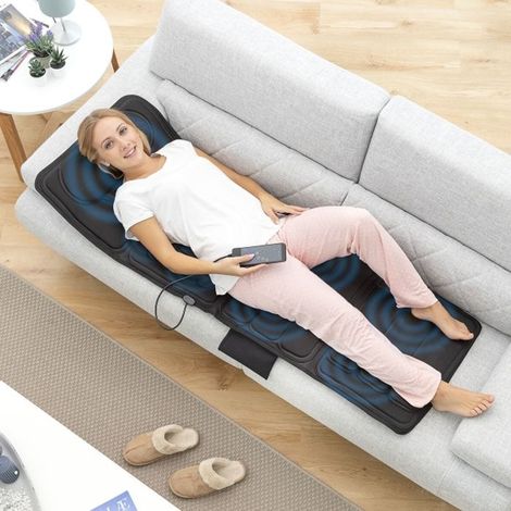 Tapis de massage et de détente corporel - CELLUSTOP - Relax Cushion - Vibration - Télécommande - Matelassé