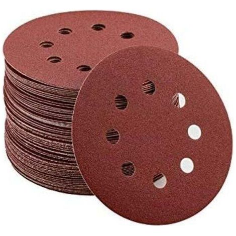 Disque abrasif 80 pièces disques abrasifs 40/80/120/240/320/400/600/800 grain 125 mm Idéal pour meuler / polir / rouiller (1/5)