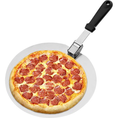 LaBlanc – Runder Pizzaschieber aus Edelstahl, professioneller Pizzaschieber, mit Anti-Heiß-Anti-Rutsch-Griff, ideal für Kuchen, Pizza, Torten, 12 Zoll