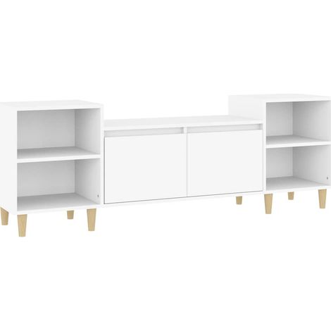 Maison Exclusive - TV-Schrank Weiß 160x35x55 cm Holzwerkstoff (1/5)