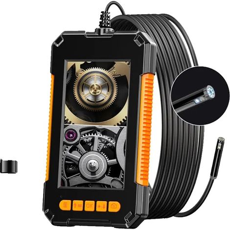 Caméra Endoscope, Écran LCD de 4,3 Pouces, Étanche IP67, 4,3 pouces double objectif, 8mm, 5M (1/2)