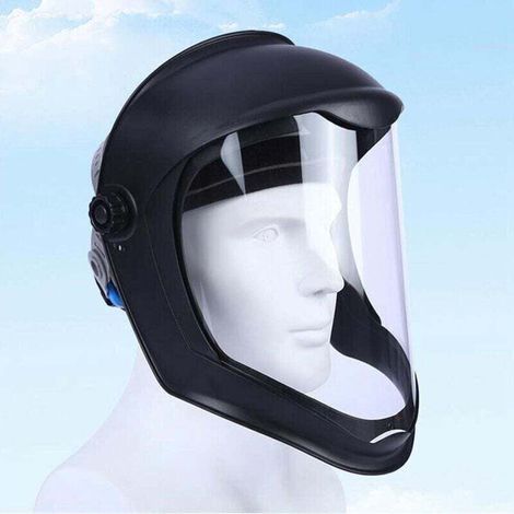 Casque de Faciale avec Visière Housse de Anti-buée Meulage de Sécurité, Protège Contre Chutes, Masque Double Bandeau.. (1/3)
