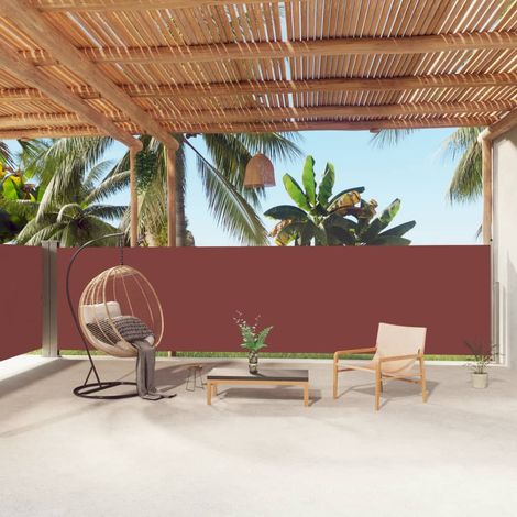 Auvent latéral Store Banne Solaire abri Marquise Brise-soleil rétractable Marron 160x1000 cm LKOWF66919 (1/5)