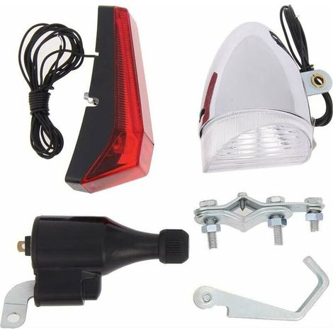 Ensemble D'éclairage De Vélo/Vélo Non Alimenté Par Batterie Phare Alimenté Par Dynamo Sécurité Améliorée (1/5)