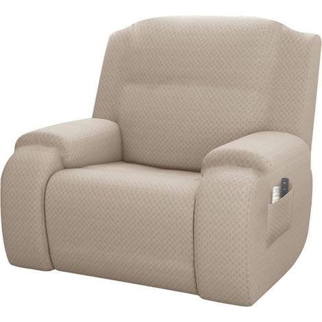 Extensible Housse Fauteuil Relax Complète Housse De Fauteuil, Relax Complète Jacquard 1 Places Housse Fauteuil ,Khaki (1/4)