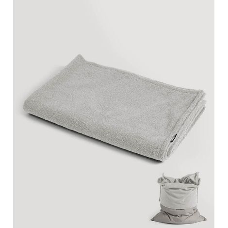 [GEBRAUCHT] B-Ware mokebo Sitzsackhülle Bezug Hülle Bouclé Teddy Cover grau für Sitzkissen 170x130 (1/2)