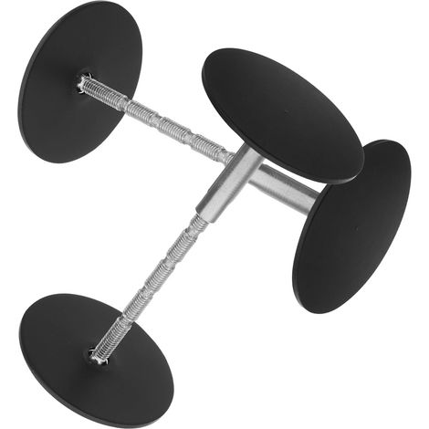 Ensemble de 2 bouchons ronds en acier inoxydable noir pour trous (1/5)