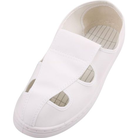 US7 UK5 EU38 PU Harte Unterseite rutschfeste Flache Sohle Antistatische 4-Loch-Lederschuhe