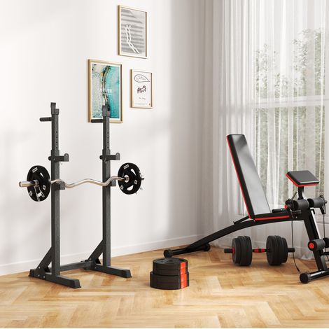 Lote de 4 discos de musculación 15 kg, 2 x 5 kg + 2 x 2,5 kg, agujero 25 mm, negro DESVIAE (1/5)