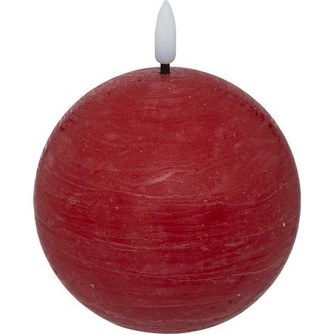 Molia LED Kugelkerze ROT 10cm (1/4)