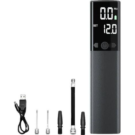 FLITI Ball Pump with Digital LCD Screen - Fast Portable Pump with Accurate Pressure Gauge Includes Needle & Nozzle for Football, Basketball, Volleyball, Rugby Ideal Multi-Sport Pump (1/5)