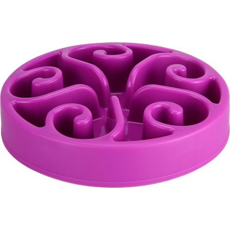 Comedero interactivo de alimentación lenta para perros, antiatracones y previene la hinchazón (morado) (1/5)