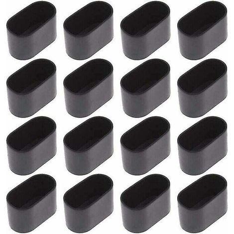Gambe per tavolo ovali in acciaio nero – Set di 16 pezzi, design moderno e stabile per mobili su misura.