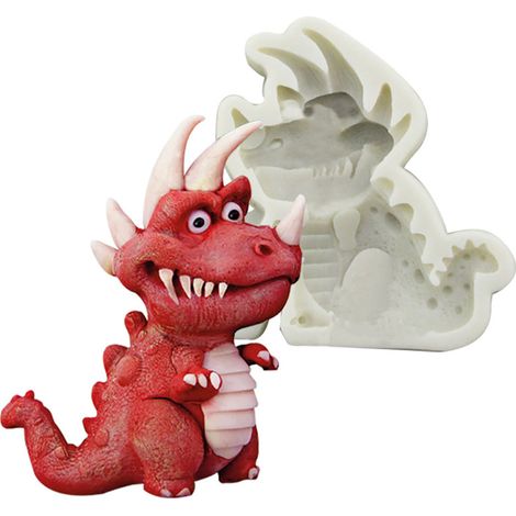 3D-Dinosaurier-Silikonform zum Dekorieren von Kindergeburtstagstorten, Backutensilien, Süßigkeiten- und Fondantformen (1/5)