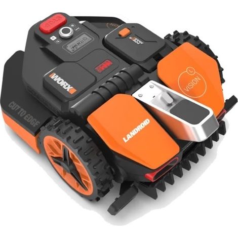 Worx – Robot tondeuse à batterie 22 cm – Surface jusqu'à 1600 m² – Capacité MultiZone – Capteur de pluie – Moteur silencieux 59 dB – Bluetooth et WiFi