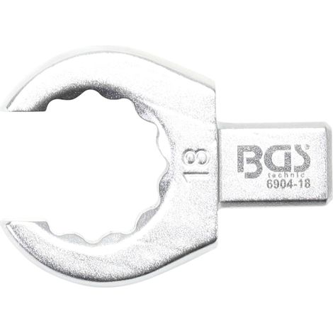 BGS Einsteck-Ringschlüssel offen 18 mm Aufnahme 9 x 12 mm - 6904-18