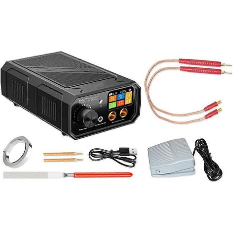 Portable Spot Welder Kit 10000W Dual Pulse Battery Welding Machine with LCD Screen 0.1-0.3mm Strip Weldable (1/5)