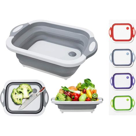 Vaschetta da cucina pieghevole e tagliere multifunzione 3 in1 salvaspazio (1/5)