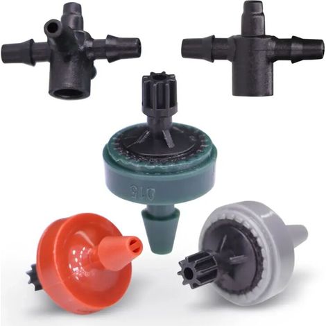(H)50PCS Raccord d'irrigation goutte à goutte agricole Goutteur de compensation 2L 4L 8L Émetteurs à compensation de pression Distributeur d'eau pour bonsaï