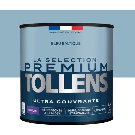 Tollens - Peinture intérieure couleurs - La Sélection Premium Velours - Ultra Couvrante - Bleu Baltique 0,5 L - 6m²