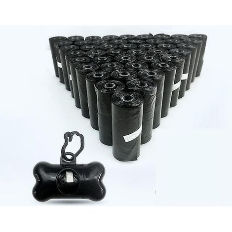 Sacs à déjections canines avec attache pour laisse et distributeur (20 rouleaux, 15 sacs par rouleau) (1/5)