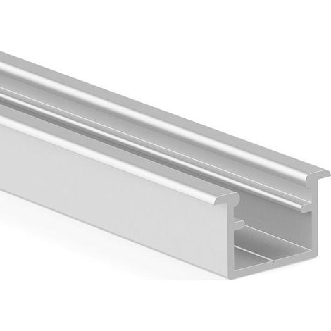 perfil aluminio led embutir kale+ 3m acabados plata mate, negro y blanco acabado plata mate (caja 2) (1/3)