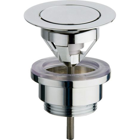Bonde lavabo UP&DOWN à bouchon plat Ø64 (G1 1/4) Chromé - Cristina Ondyna UD22551