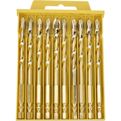 Trépan triangulaire en carbure cémenté avec adaptateur hexagonal, 10 pièces de 8 mm pour perçage (1/5)