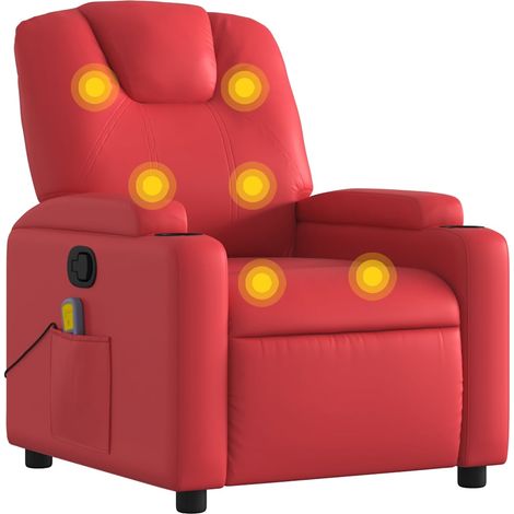 Maison Exclusive - Massagesessel Rot Kunstleder