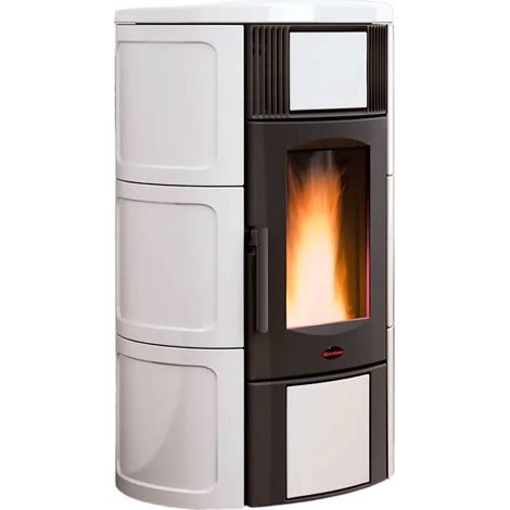 TERMOSTUFA A PELLET 'ISIDE IDRO 5.0' 19 kW - colore bianco