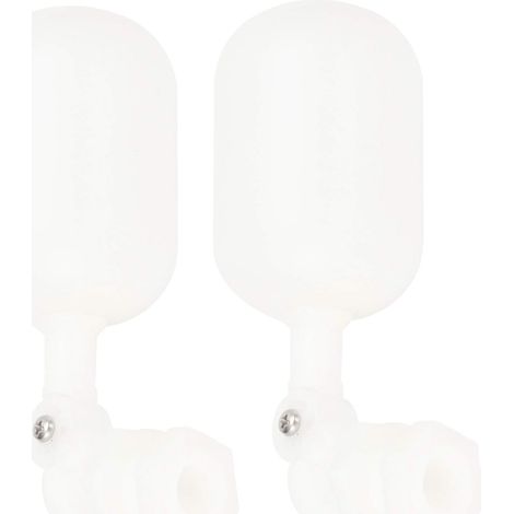 Válvula de flotador de plástico de 2 piezas con rosca macho G3/8 y brazo ajustable, autoblocante, para montaje en depósitos de agua. (1/4)