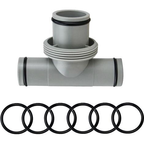 Adaptateur de tuyau de piscine, pièce en T d’extension pour connecteur de tuyau 38 mm à 32 mm, ensemble de connexion de piscine, pour l’extension du connecteur de (1/5)