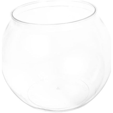 1 Bocal À Poisson En Plastique Transparent Rond Incassable Pour Bureau Maison Aquarium Petit Animal (1/5)