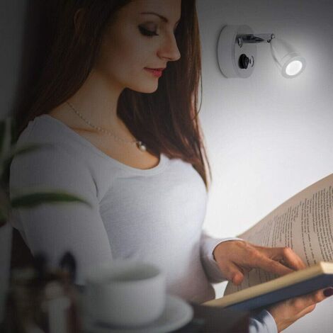 12V LED-Leseleuchte mit verstellbarem Schalter – Warmweißes Licht für Wohnmobile, Vans & Boote – LED-Innenbeleuchtung (2er-Pack)