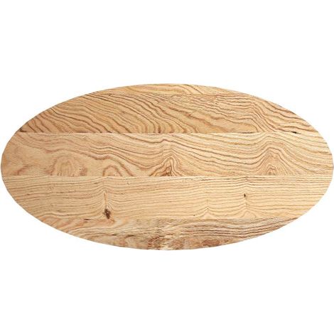 Dessus de table,Plateau de table,Dessus de bureau 120x60x2 cm bois de chêne massif ovale CFW38774 (1/5)